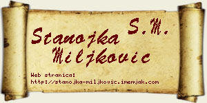 Stanojka Miljković vizit kartica